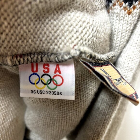 Dale of Norway M Quarter Zip Henley Norwegian Pure Wool Knit Olympic Gms Sweater - Picture 1 of 15